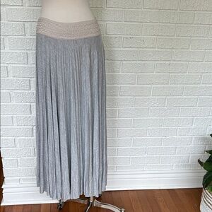 LYOD/FORD-gray jersey pleated maxi skirt